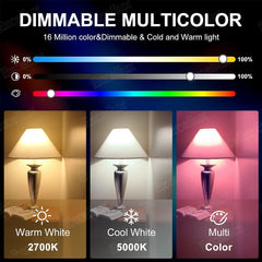 Tuya E27 Led Lamp App Control Bluetooth /WiFi Led Light Bulbs 15W RGB CW WW Smart Bulb Works With Amazon Alexa Google Assistant Deals 4 U Deals 4 U