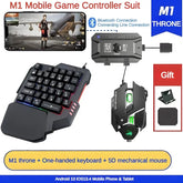 M1 Pro Gamepad Mobile Game Controller 4 in 1 Mouse Keyboard Converter BT V5.0 Programmable Adapter Support iOS Android System Deals 4 U Deals 4 U