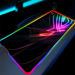Black Mouse Pad Asus Rgb Gaming Mause Mat Anime Mats Gamer Rug Pc Xxl Cute Pads Large Game Keyboard Carpet Backlight Mousepad Deals 4 U Deals 4 U
