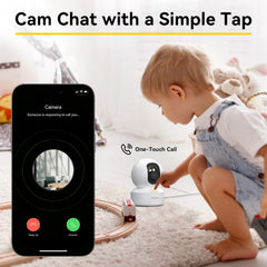 Boykeep 2K Pet Dog Camera with Phone App, 5G/2.4GHz WiFi Indoor Security Baby Camera, 360° Pan & Tilt, 2-Way Audio, Night Vision Deals 4 U Deals 4 U