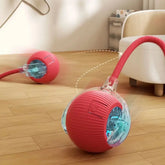 New Cat Interactive Ball Toy Automatic Rolling Ball Faux Tail Rechargeable Smart Pet Electric Toy Dog Cat Training Imitate Mouse Deals 4 U Smart Pet Toy Deals 4 U
