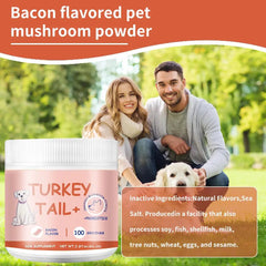 1/2/3PCS Bacon Taste Pet Mushroom Powder Natural High-Grade Ingredient Appetite Enhancer for Picky Cats Dogs Daily Nutrition Deals 4 U Deals 4 U