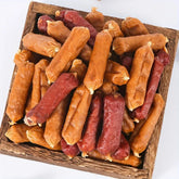 Duck And Chicken Sausages for Dogs - Treats Suitable for Small, Medium, And Large Breeds - Crafted from Fresh Meat And Nutritious, High-Protein Ingredients, Ideal for Positive Reinforcement Training Deals 4 U pets Deals 4 U