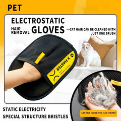Pet Hair Remover Gloves Electrostatic for Cats Dogs, Reusable Washable Grooming Glove with 2-in-1 Lint Roller Brush - Safe Non-T Deals 4 U Deals 4 U