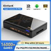 Kinhank Retro Video Game Consoles Super Console X5 PRO Plug and Play 320G/4TB with 16000 Games for PS2/WII/SS/DC/N64 Deals 4 U Gaming Accessories Deals 4 U
