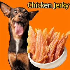 Cat And Dog Treats Chicken Jerky, Chicken Breast Slices - High Protein Healthy Snacks, Dental Chews, Training Rewards For Puppies, Kittens, Adult Dogs And Cats - Grain Free, Pet Nutrition Chewing Treats Deals 4 U Deals 4 U