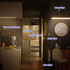 Motion Sensor Wireless LED Night Light USB Rechargeable Long Strip Bar Lamp for Kitchen Cabinet Wardrobe Bedside Staircase Tube Deals 4 U Deals 4 U