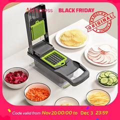 Upgraded Vegetable Chopper, Multi-Functional Easy Safe Kitchen Slicer Dicer for Fast Meal Preparation Deals 4 U Deals 4 U