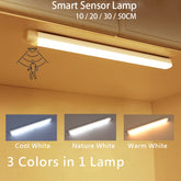 Motion Sensor Wireless LED Night Light USB Rechargeable Long Strip Bar Lamp for Kitchen Cabinet Wardrobe Bedside Staircase Tube Deals 4 U Deals 4 U