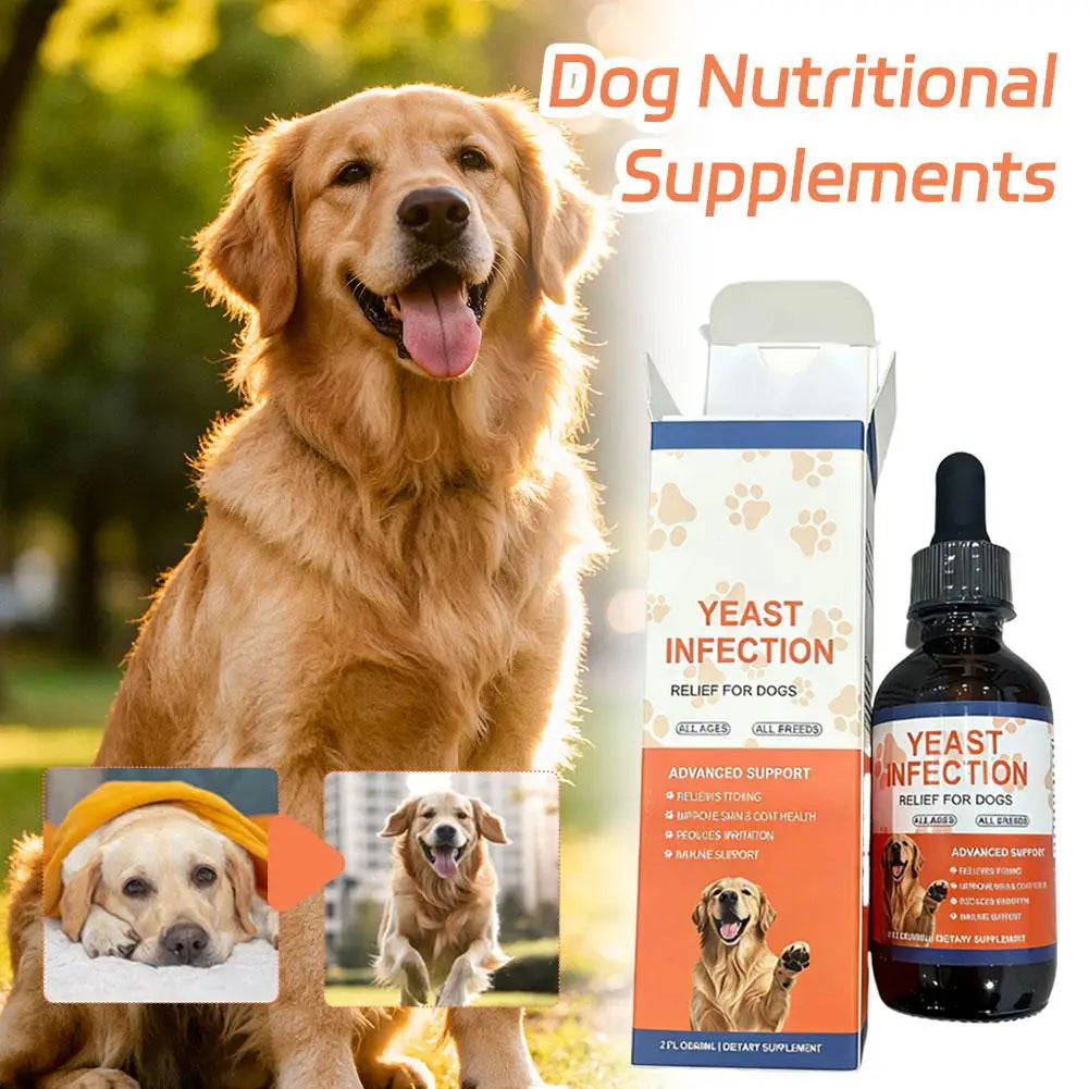 Dog Yeast Infection Relief Drops Natural Itch Relief Immune Support Soothes Itching Support Skin Coat Health For All Ages Breeds Deals 4 U Deals 4 U