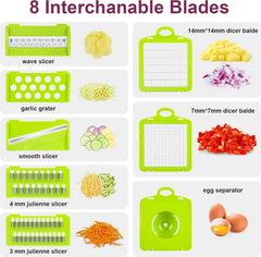 Upgraded Vegetable Chopper, Multi-Functional Easy Safe Kitchen Slicer Dicer for Fast Meal Preparation Deals 4 U Deals 4 U