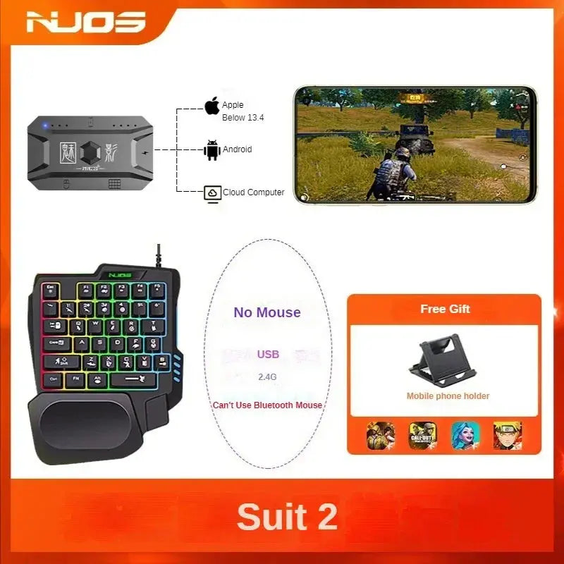 M1 Pro Gamepad Mobile Game Controller 4 in 1 Mouse Keyboard Converter BT V5.0 Programmable Adapter Support iOS Android System Deals 4 U Gaming Accessories Deals 4 U