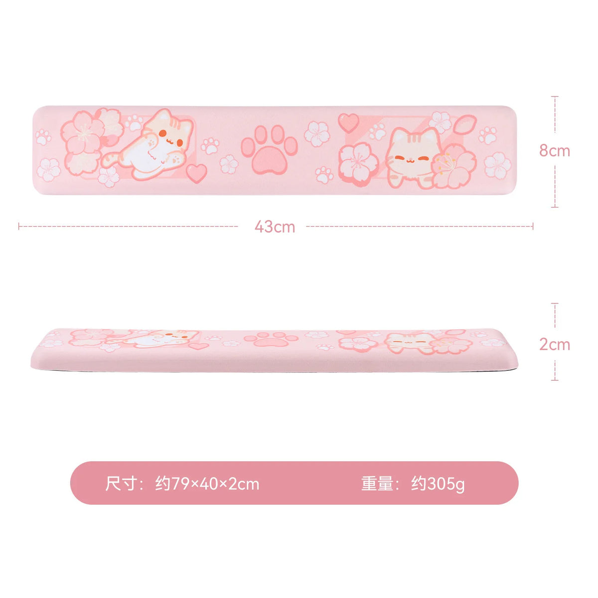 Wrist Rest Keyboard Sakura Cat Computer Desk Accessories Desk Mat Gamer Table for Pc Gaming Setup Mause Ped Pc Gamer Complete