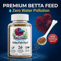 Professional Betta Fish Food Pellets High Protein Color Enhancing Nutritious Feed for Tropical Fighting Fish with Feeding Spoon Deals 4 U Deals 4 U