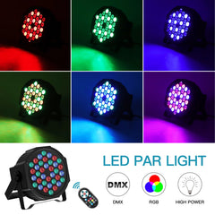 U'King 4PCS/8PCS 36LED Par Lights RGB LED DJ Stage Light with Remote Control DMX512 Sound Activated for Party Stage Effect Light Deals 4 U Deals 4 U