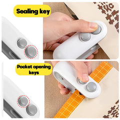 Mini Bag Sealer 2 in 1 Rechargeable Bag Sealer Heat Seal With Cutter and Magnet Bag Resealer Machine for Plastic Bags Snack Bags Deals 4 U Deals 4 U