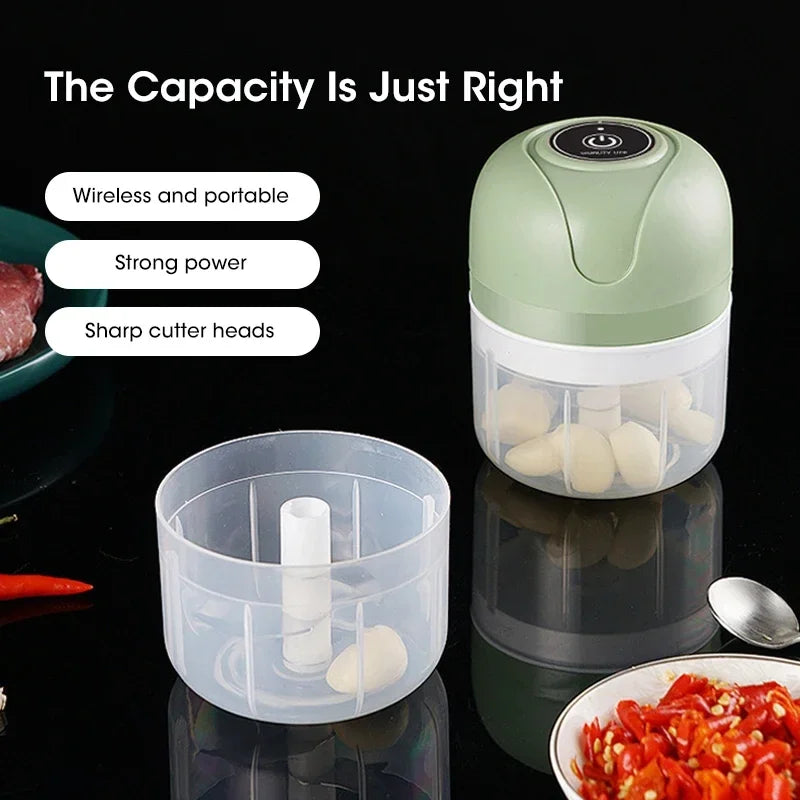 250ml Garlic Masher Crusher Electric Kitchen Food Chopper USB Portable Meat Grinder Vegetable Chopper for Kitchen Gadgets Deals 4 U Smart Home Gadget Deals 4 U