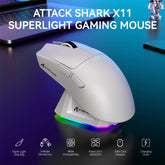 ATTACK SHARK X11 Lightweight Wireless Gaming Mouse with RGB Backlight Charging, Up to 22K DPI, PAW3311 Optical Sensor, HUYU Swit Deals 4 U Deals 4 U