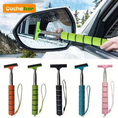 Car Rearview Mirror Wiper Telescopic Handle Car Rearview Mirror Wiper Durable Stainless Auto Glass Cleaning Tools Cleaning Brush Deals 4 U Deals 4 U
