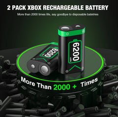 BEBONCOOL X248 2*6200 mWh Rechargable Batteries Pack For XBOX Serise S/X and XBOX ONE S/X/Elite With& Chaging Cable Deals 4 U Deals 4 U
