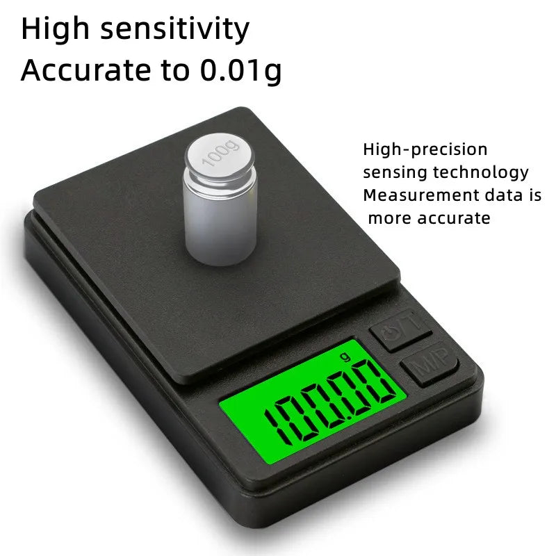 100/500g 0.01g mini digital scale high precision electronic pocket scale jewelry weight kitchen portable electronic scale Deals 4 U Deals 4 U