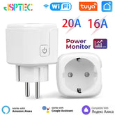 Tuya Smart Socket EU16A/20A Wifi Smart Plug With Power Monitoring Smart Life APP Remote Control Support Google Assistant Alexa Deals 4 U Deals 4 U