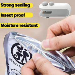 Mini Bag Sealer 2 in 1 Rechargeable Bag Sealer Heat Seal With Cutter and Magnet Bag Resealer Machine for Plastic Bags Snack Bags Deals 4 U Deals 4 U