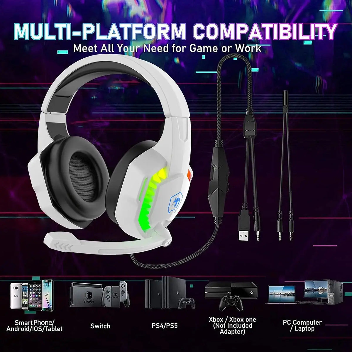 MAMBASNAKE T11 UK 100% Gaming Keyboard&Mouse&Headset&Mouse Pad Combo Set Rainbow Backlit Keyboard, 2400DPI 4 Buttons USB Wired Deals 4 U Gaming Accessories Deals 4 U