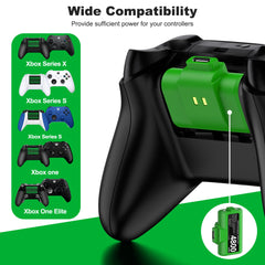 BEBONCOOL 2*4800mWh Rechargeable Battery For Xbox One Controller Battery For Xbox Series X/S Gamepad Charger With Type-C Cable Deals 4 U Deals 4 U
