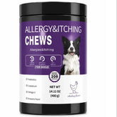 200ct Dog Allergy Chews Supplements Relief Itchy Chew Probiotics Vitamins for Skin Coat Anti Itch Immune for Dogs Paws Treatment Deals 4 U pets Deals 4 U