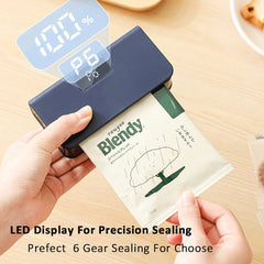 Mini Heat Sealer Plastic Bag Heat Sealing Machine Rechargable Plastic Storage Package Sealer Handheld Clip Bag Food Heat Sealer Deals 4 U Deals 4 U