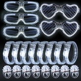 Led White Bracelets Light Up Party Favors Glow in the Dark Party Supplies Neon Sunglasses LED Rings Bracelets Wedding Decoration Deals 4 U Deals 4 U