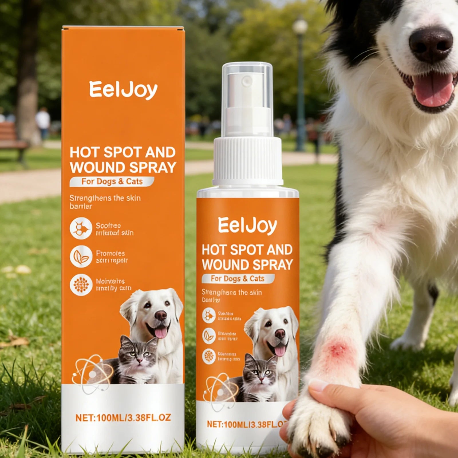 EelJoy Pet Skin Care Spray for Dog Cat Calm Redness Relieve Dryness Moisture Barrier Natural Ingredients Gentle Pet Shield Spray Deals 4 U Deals 4 U
