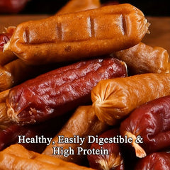 Duck And Chicken Sausages for Dogs - Treats Suitable for Small, Medium, And Large Breeds - Crafted from Fresh Meat And Nutritious, High-Protein Ingredients, Ideal for Positive Reinforcement Training Deals 4 U Deals 4 U