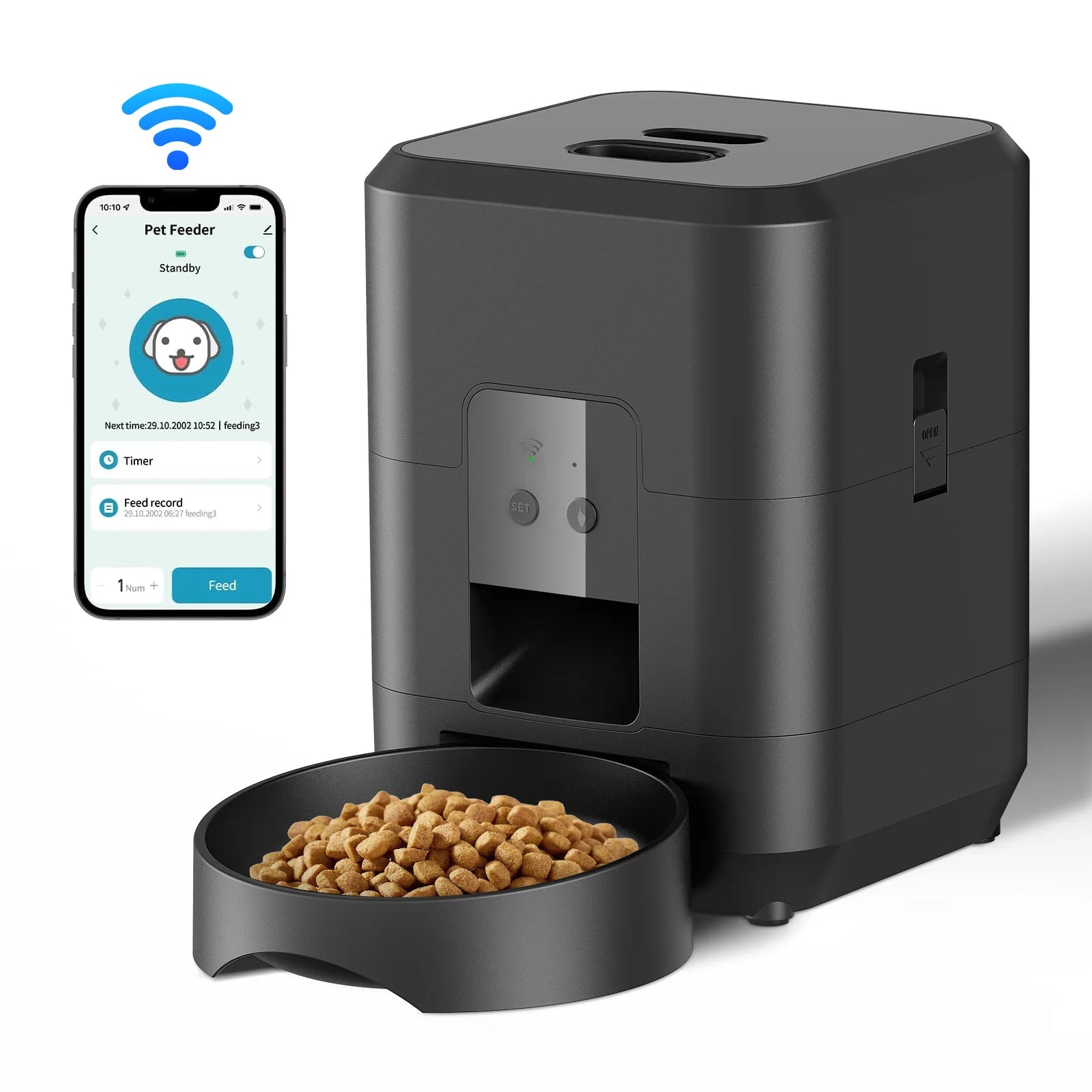 Smart Pet Feeder Automatic Cat Feeder Dog Slow Food Machine With Timed Quantitative Automatic Cat Food Dispenser Cat Dog Bowl Deals 4 U Deals 4 U