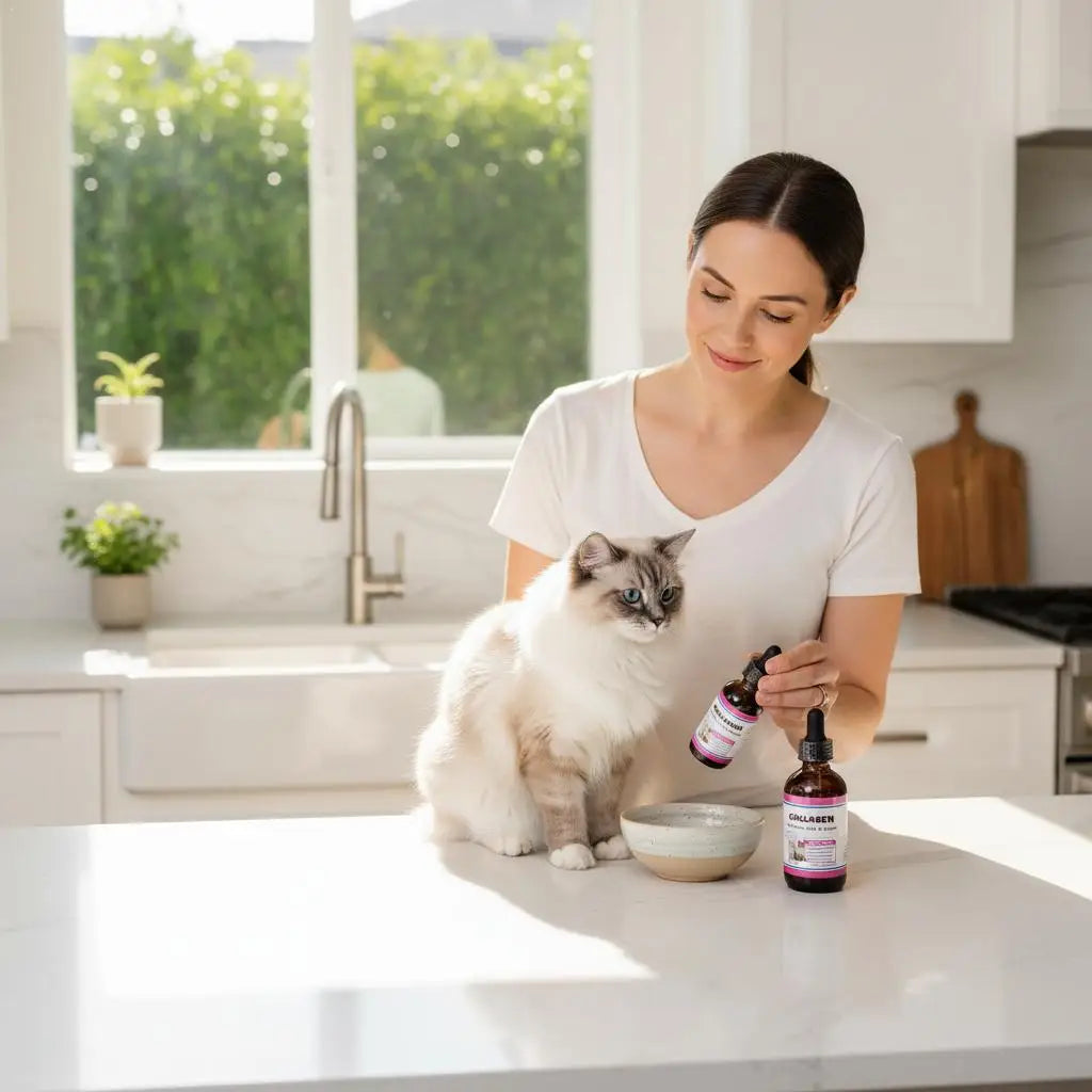 Tasty Salmon Flavor Liquid Collagen For Cats Daily Dietary Supplement For Healthy Skin Coat Stronger Joints Immunity Drops 60ML Deals 4 U Deals 4 U