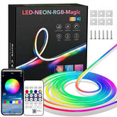 Bluetooth RGB Neon LED Strip 1-10m DC5V USB IP65 Waterproof Flexible Tape with App/Remote Control Music Sync for Home Decor Deals 4 U Deals 4 U