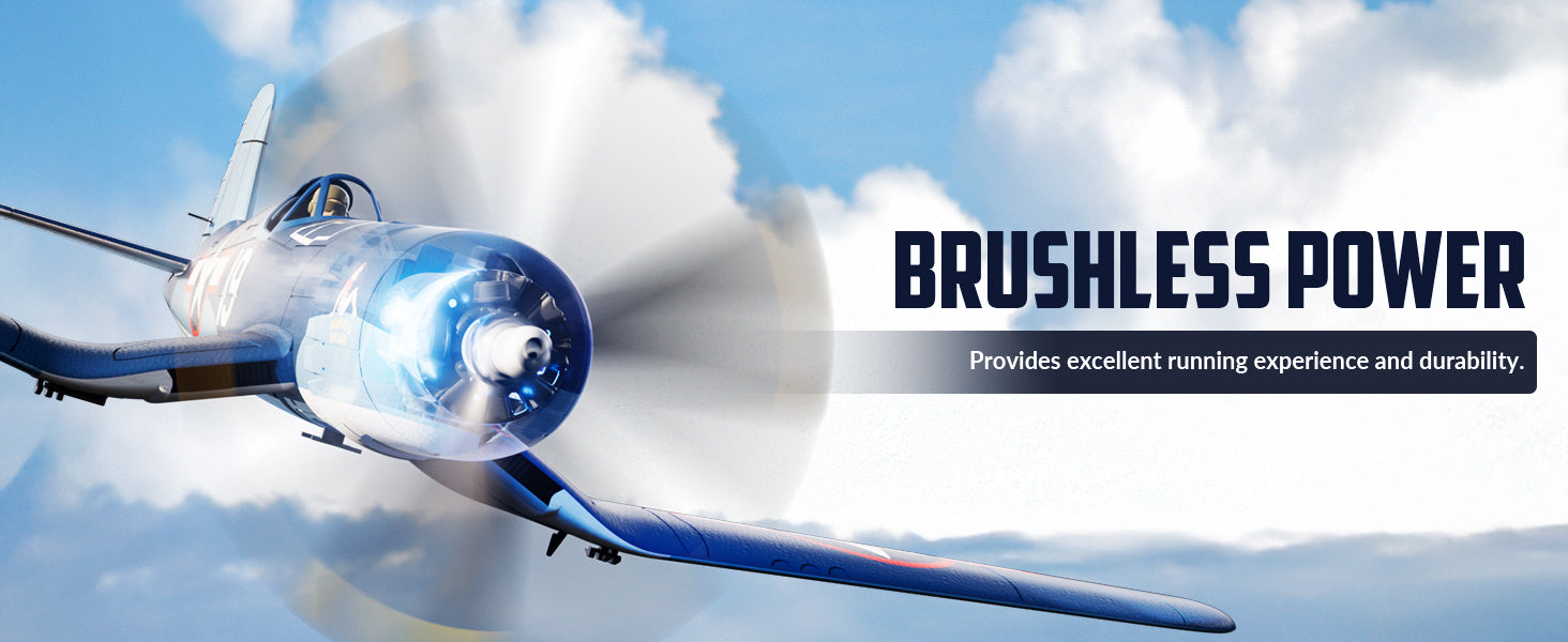 Volantexrc Brushless 500mm F4U Corsair RC Planes for Adults,Upgraded 4-CH RTF RC Plane,One-Key Aerobatic,Ideal for Outdoors Gift Deals 4 U   Deals 4 U