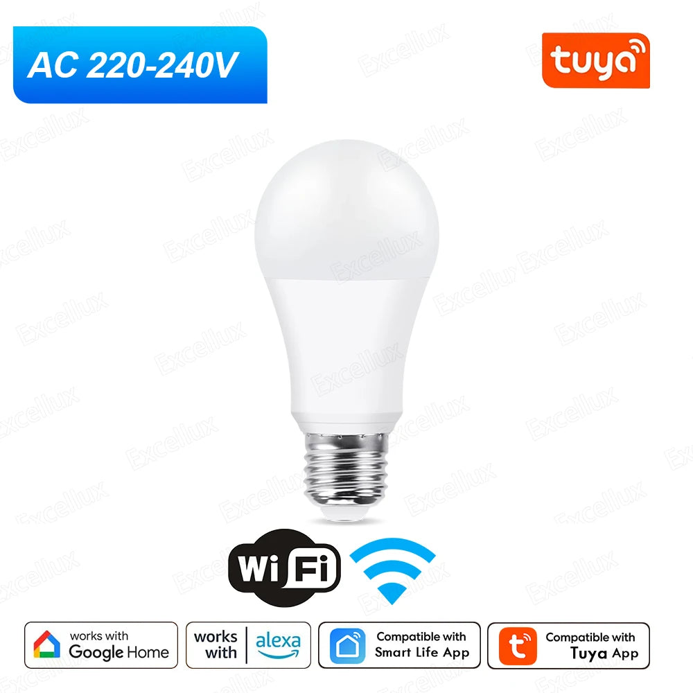 Tuya E27 Led Lamp App Control Bluetooth /WiFi Led Light Bulbs 15W RGB CW WW Smart Bulb Works With Amazon Alexa Google Assistant Deals 4 U   Deals 4 U