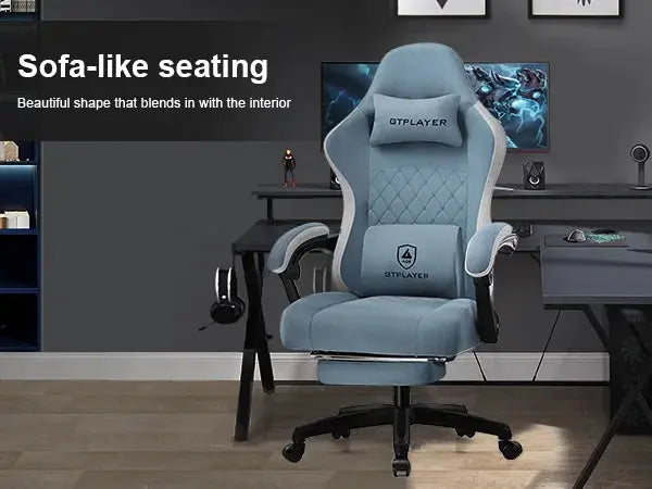 GTPLAYER Gaming Chair with Pocket Spring Cushion, Linkage Armrests & Footrest, Ergonomic Office Chair with Lumbar Support Deals 4 U  Gaming Accessories Deals 4 U