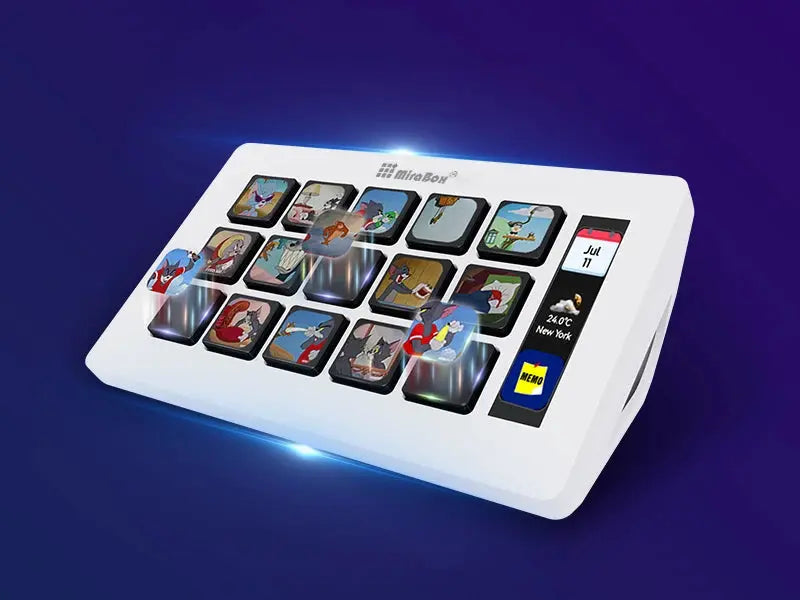 MiraBox N3 Macro Pad / Stream Deck, 6 Programmable LCD Keys, 3 Knobs, Visual Shortcuts, OBS Controller, Mac/Win Deals 4 U  Streaming Equipment Deals 4 U