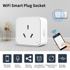 Tuya Smart Socket Power Strips Supplier WiFi Multi-Function intelligent Outlet AU Plug Wireless Remote Timing Support Aleax Deals 4 U   Deals 4 U