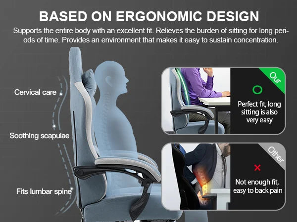 GTPLAYER Gaming Chair with Pocket Spring Cushion, Linkage Armrests & Footrest, Ergonomic Office Chair with Lumbar Support Deals 4 U   Deals 4 U