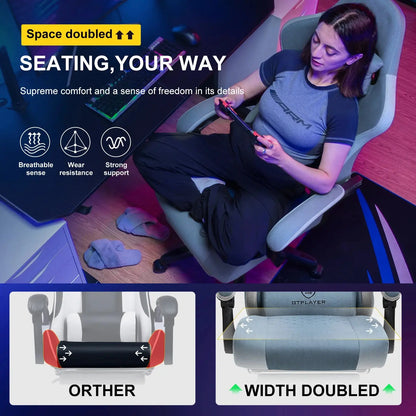 GTPLAYER Gaming Chair with Pocket Spring Cushion, Linkage Armrests & Footrest, Ergonomic Office Chair with Lumbar Support Deals 4 U  Gaming Accessories Deals 4 U