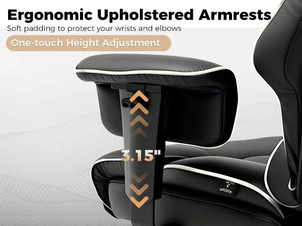 COMHOMA Big and Tall Office Chair 400lbs High Back Leather Executive Chair with Ergonomic Lumbar Support & Pocket Spring Cushion Deals 4 U   Deals 4 U