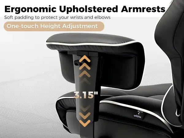 COMHOMA Big and Tall Office Chair 400lbs High Back Leather Executive Chair with Ergonomic Lumbar Support & Pocket Spring Cushion Deals 4 U  Gaming Accessories Deals 4 U