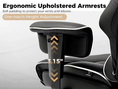 COMHOMA Big and Tall Office Chair 400lbs High Back Leather Executive Chair with Ergonomic Lumbar Support & Pocket Spring Cushion Deals 4 U  Gaming Accessories Deals 4 U