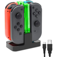 Nintend Switch 4 Controller Charger LED Indicator Charging Dock Station for Nitendo Switch Nintendoswitch NS Joy-con Accessories Deals 4 U   Deals 4 U