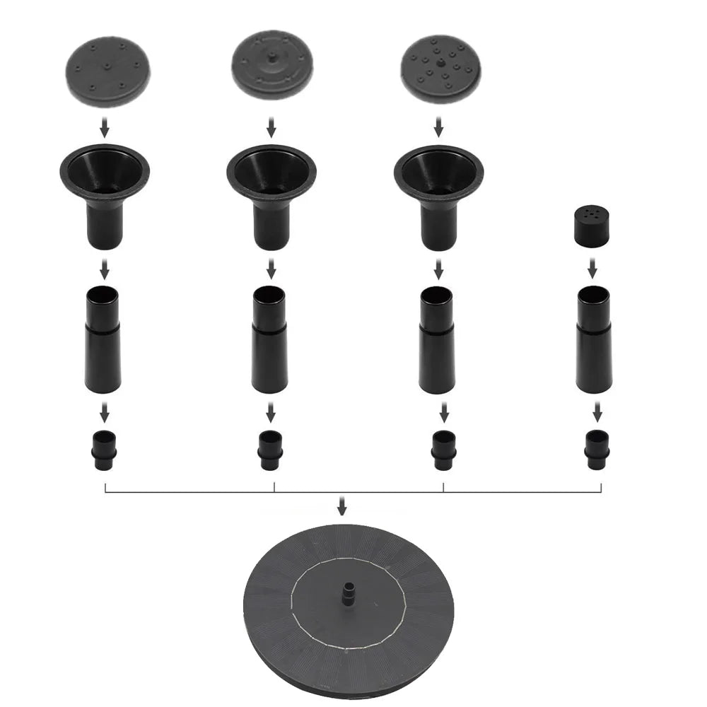 Customizable Solar Bionic Fountain Mini Solar Fountain Solar Water Fountain Deals 4 U   Deals 4 U