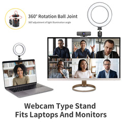 16CM Ring Light LED Lamp Lighting With Clip On Laptop Computer For Video Conference Zoom Webcam Chat Live Streaming Youtube Deals 4 U  Streaming Equipment Deals 4 U
